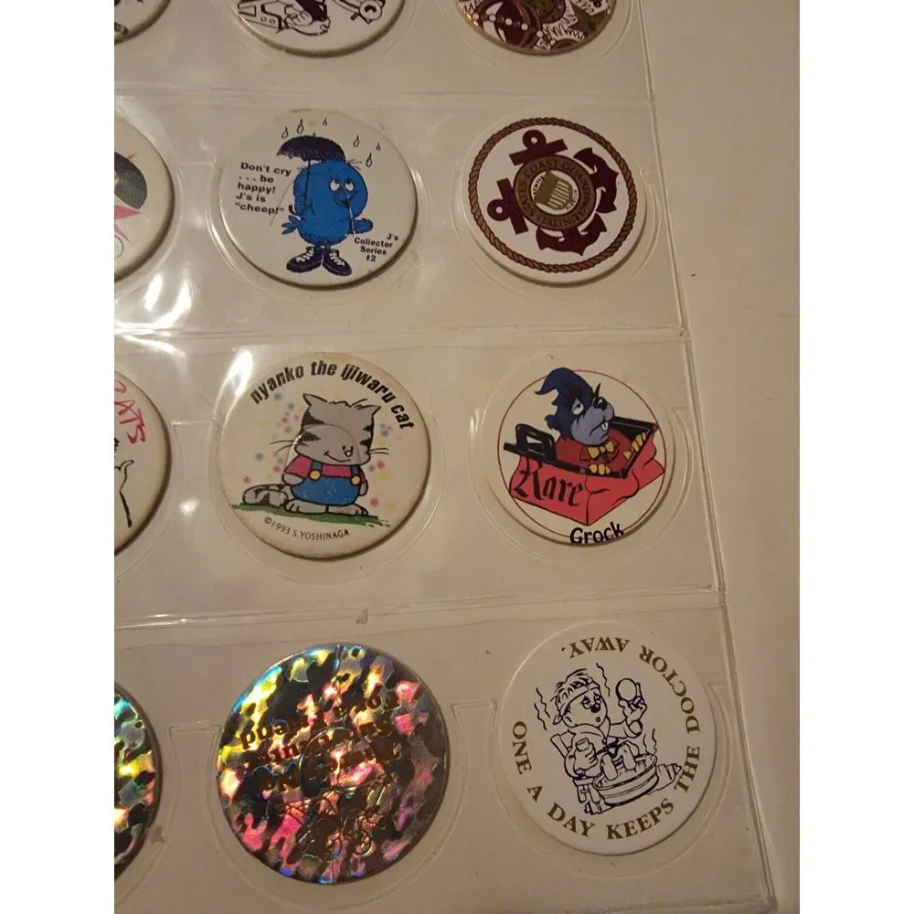 Lot Of 20 Vintage POGs Misc. Hog Heaven Bad Bratz J's Nyanko Cat Beach Shark